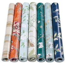 

Self Adhesive Wallpapers Floral Pattern Living Room Background Wall Stickers Flower Home Decor Living Room Decoration Wallpaper
