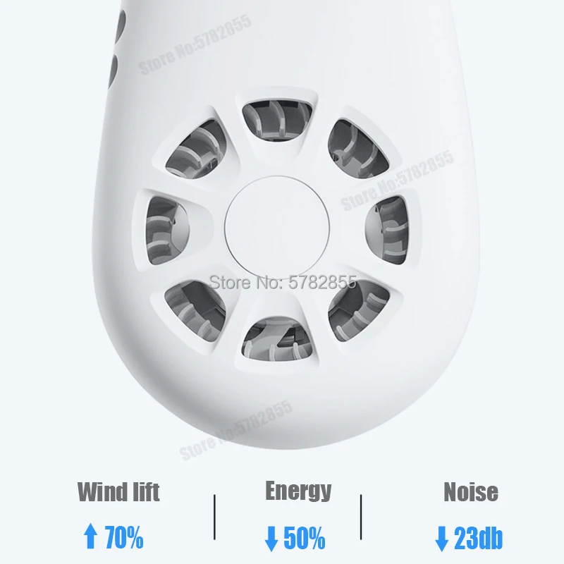 2020 USB Portable personal Neck Fan With Recharge Battery Ultra quiet Wearable Electric Fan handheld Air Conditioner for Room