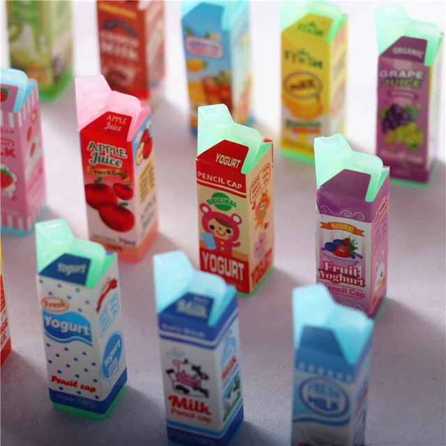 Cute 4Pcs Dollhouse Food 1:12 Scale Milk Carton Bottle Drink Cup Pretend Foods For 1/12 Miniature Doll House Kitchen Accessories 5