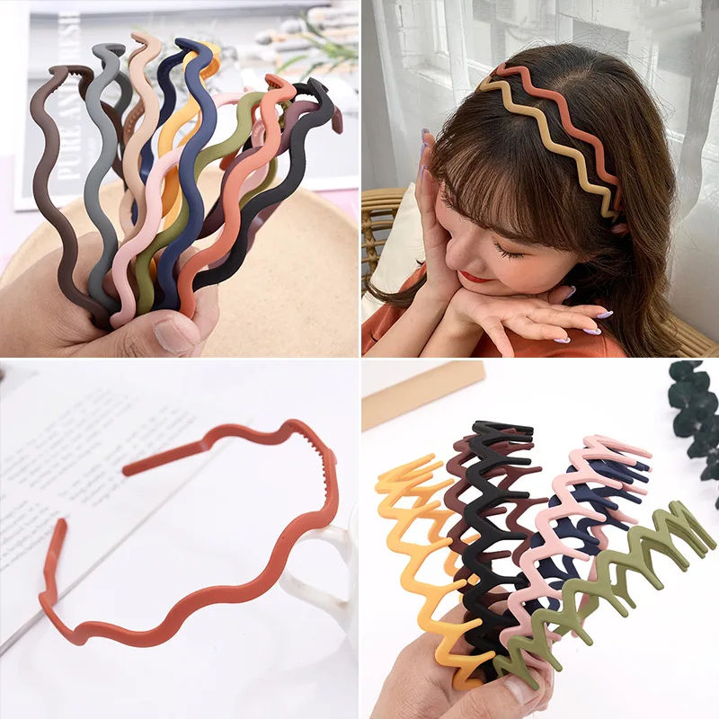 

Fashion Hair Accessories Waved Headdress Style Sports Hairband Candy Color Hair Band Casual Fashion Headwear for Children