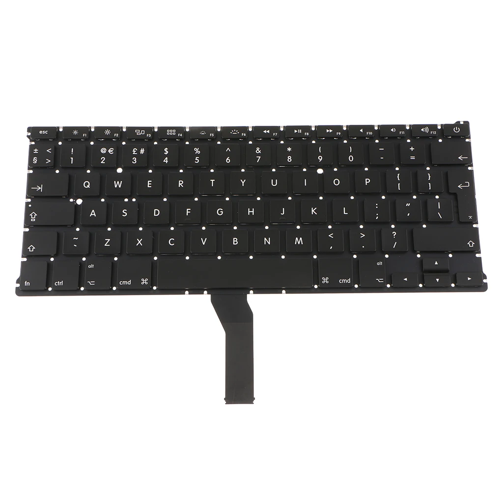 Laptop Notebook Keyboard UK Version Fits for Apple MacBook Air 13Inch A1466 A1369 - Black