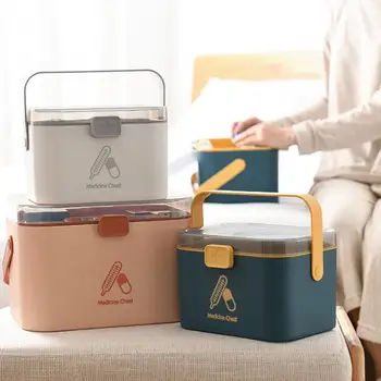 

Multi-layer Home Care Portable First-aid Medicine Box Storage Case Container