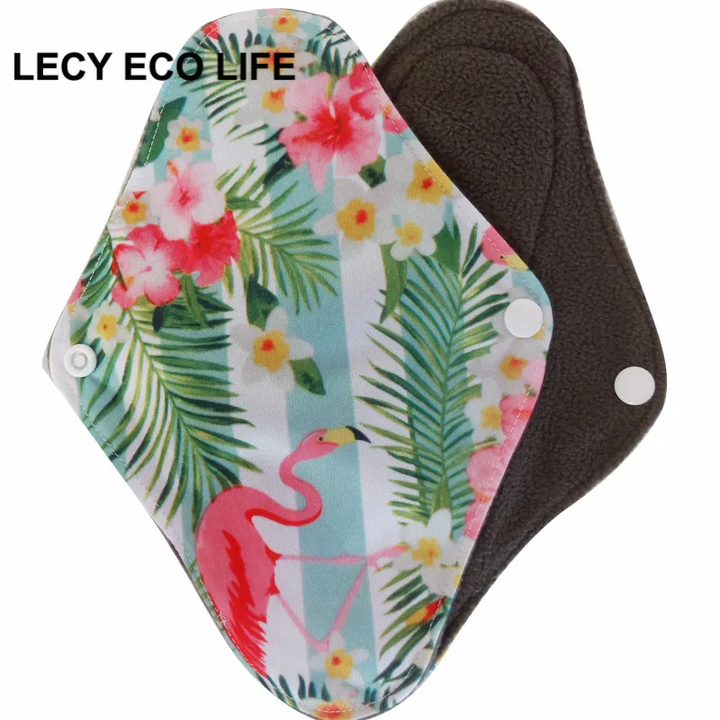 [Lecy Eco Life], моющиеся трусики с бамбуковым углем, тканевые менструальные прокладки, размер 16*22 см