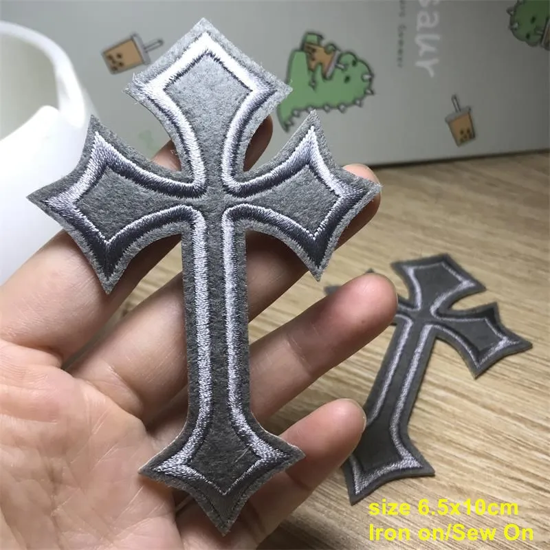 10 Pcs Black Cross Mixed Colors Embroidered Patches-Shop Now