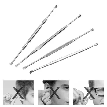 

HOT Stainless Steel Double-side Spiral Earpick Dig Ear Curette Tools Digging Earpick Cleaner Tool Ear Spoon Ear Cleaning