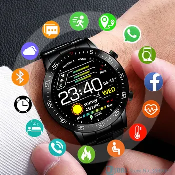 

Top Business Smart Watch Men Male Smartwatch Electronics Smart Clock For Android IOS Fitness Tracker Full Bluetooth Smart-watch