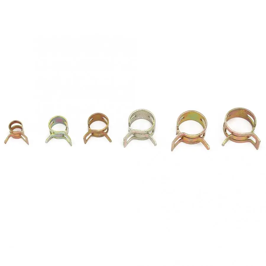 72Pcs Spring Clips Hose Clamp Water Pipe Air Tube Clamp Fastener Assortment Kit hose clips