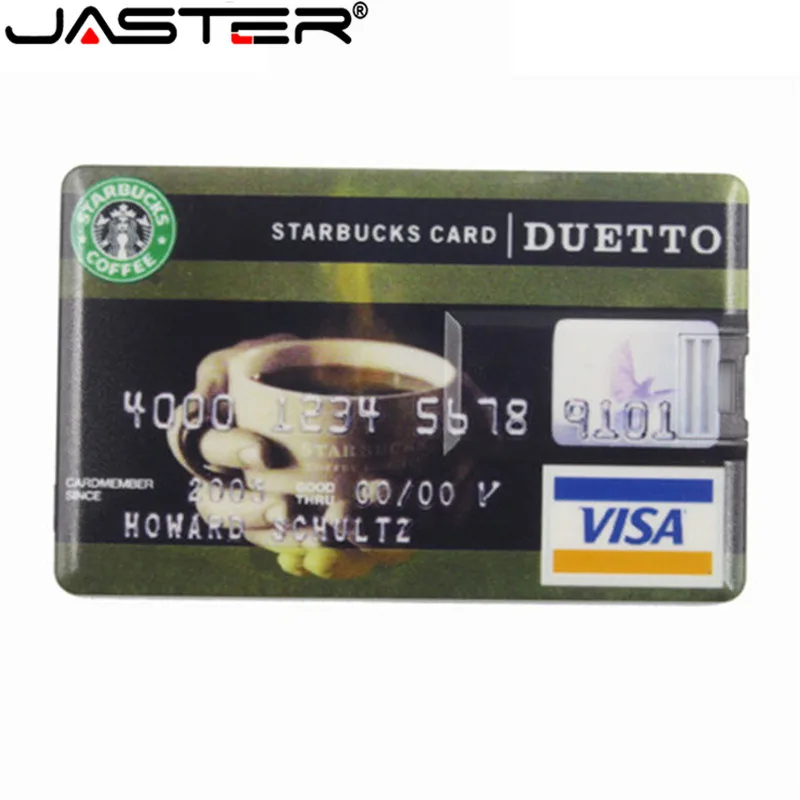 Водонепроницаемый супертонкий флэш накопитель JASTER для кредитной карты USB на 32 ГБ