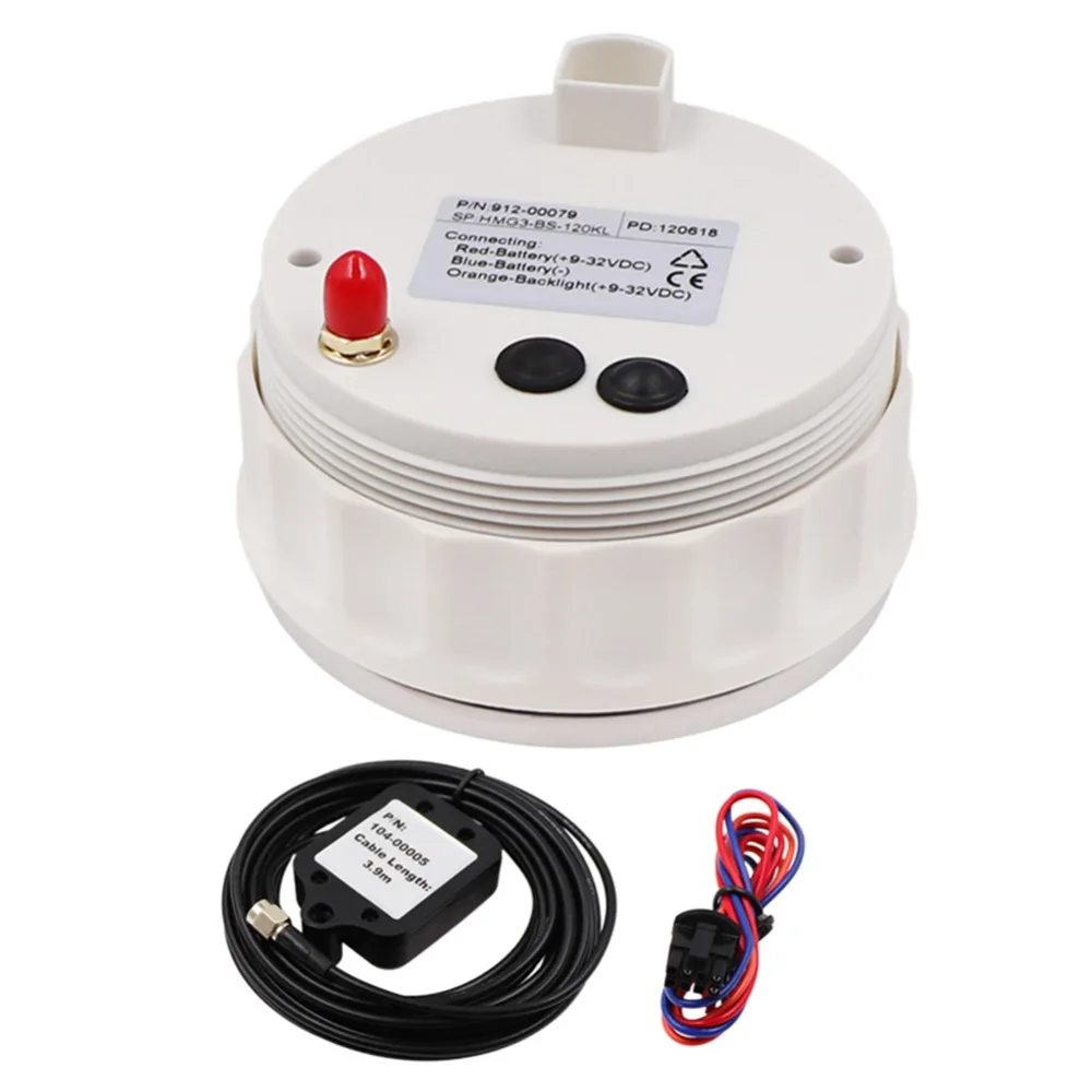 yate Veloc/ímetro GPS 200 km//h 3,3 pulgadas Veloc/ímetro GPS 12V//24V Od/ómetro marino digital impermeable para coche Marco plateado sobre blanco motocicleta