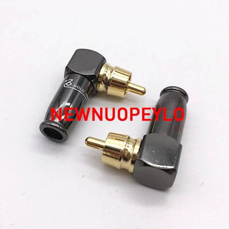 Gold plating RCA Right Angle Male Audio Verbinder Soldering Adapter 90°L Shape 