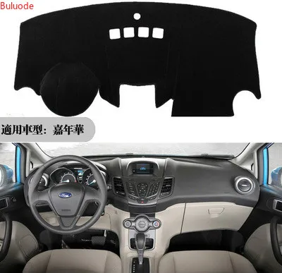 

for ford fiesta 2009-2016 dashboard mat Protective pad Shade Cushion Photophobism Pad car styling accessories
