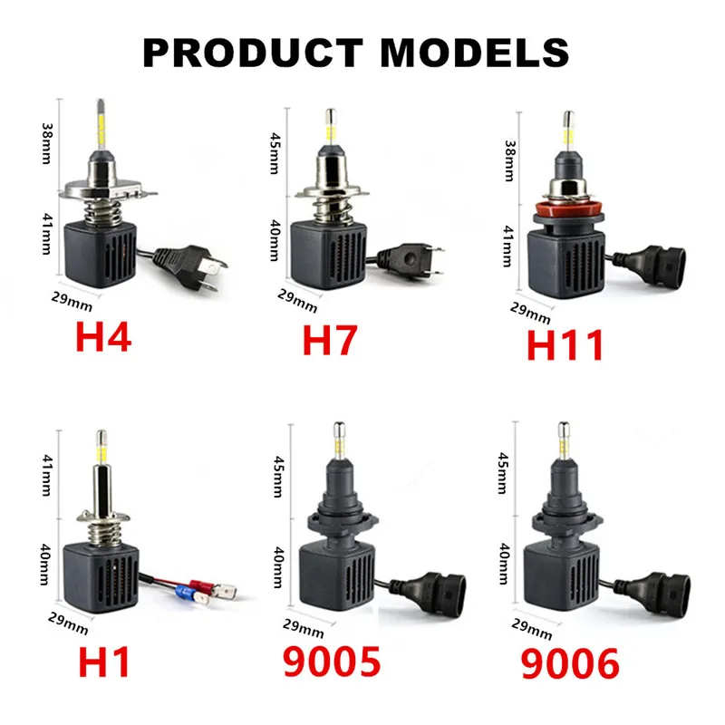 Вдлительную с SAMSUNG со светодиодными кристаллами для H4 светодиодный H7 4 стороны 9005 HB3 светодиодный H11 H8 H1 лампы для фар 10000LM 6500 к Противотуманные фары D1S D2S D4S светодиодный