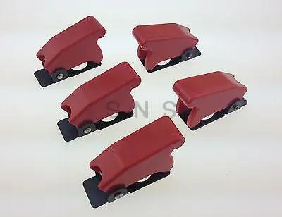 

Baomain 5Pcs 12mm Mount Dia. Red Safety Flip Cover for Toggle Switch