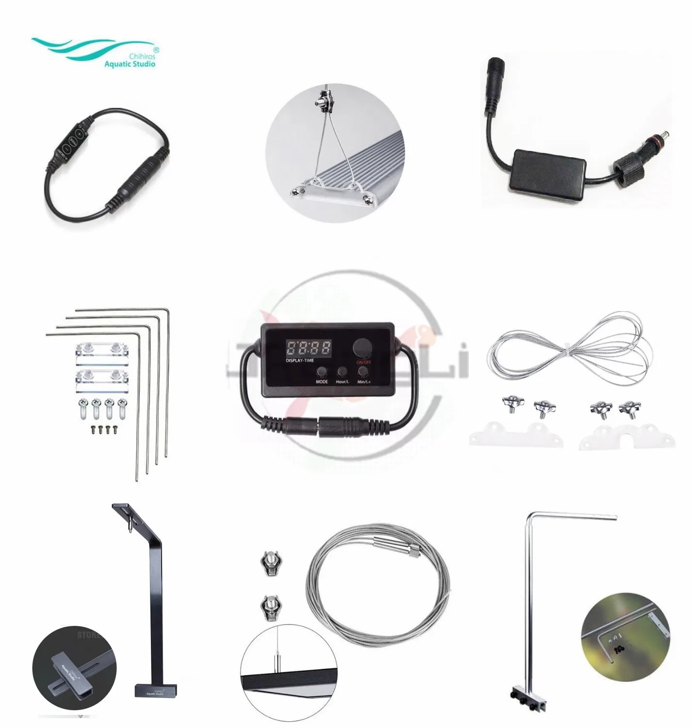 Chihiros LED Light Accessories Wrgb A Series Aplus RGB Smart Controller Commander Dimmer Timer Metal Bracket Hang On Kit | Дом и сад
