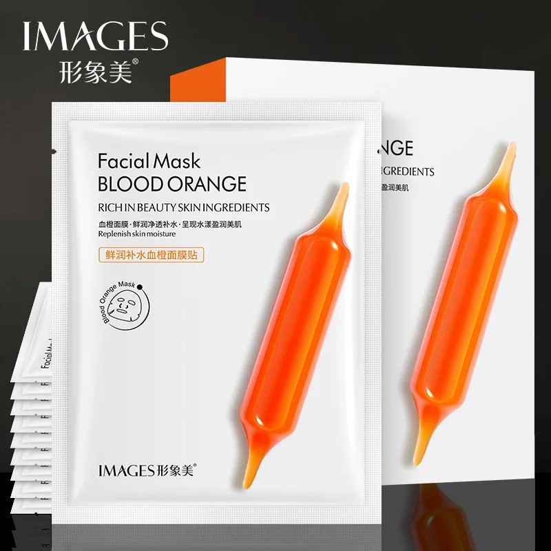 

IMAGES Blood Orange Mask Anti-Aging Moisturizing face Mask Brighten Skin Tone Control Shrink pores facial Mask korean skin care