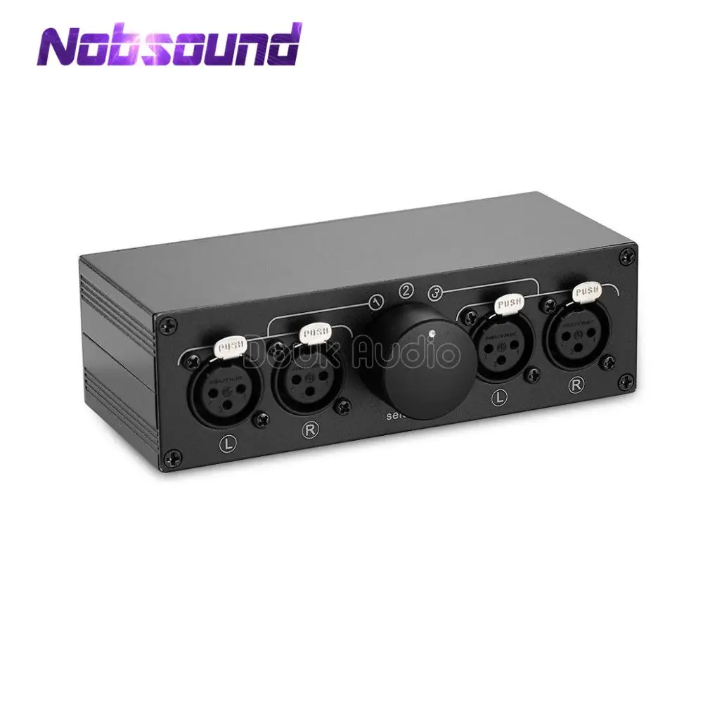 Стерео аудио переключатель Little Bear MC103 3(1) IN 1(3) OUT XLR Balance Пассивный Селекторный