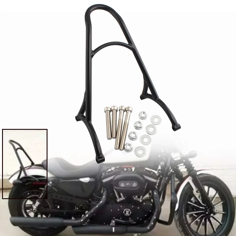 実物 シーシーバー ハーリースポーツスターXL 1200 883のためのオートバイの黒いSissy Bar旅客の背もたれ Motorcycle  Black Sissy Bar Passenger Backrest For Harley Sportster XL 883 fucoa.cl