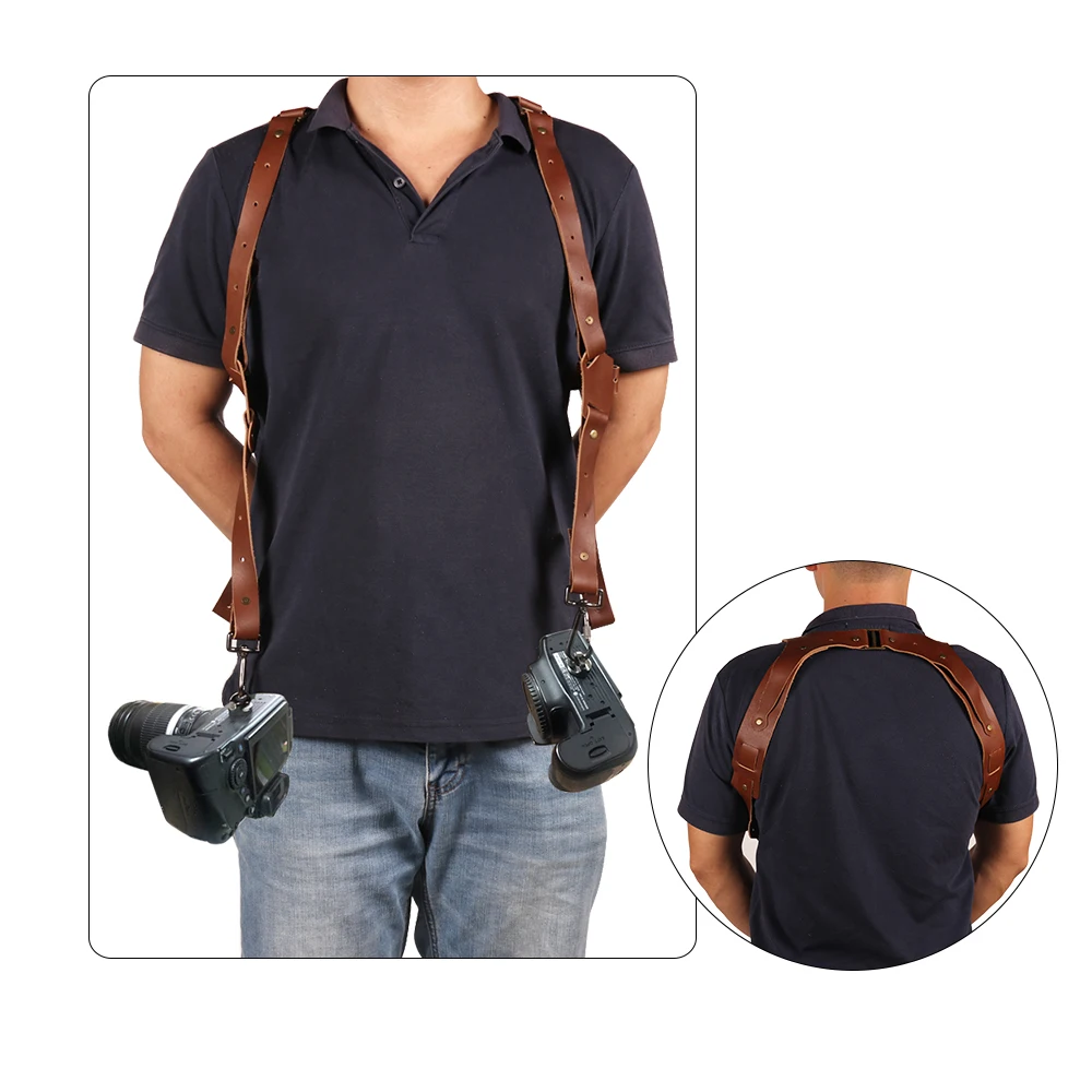 Najtaniej Sindax pasek od aparatu skórzany pasek DSLR pojedynczy podwójny pasek na ramię różany kowadło indie Earl aparat uprząż dla Canon Nikon DSLR