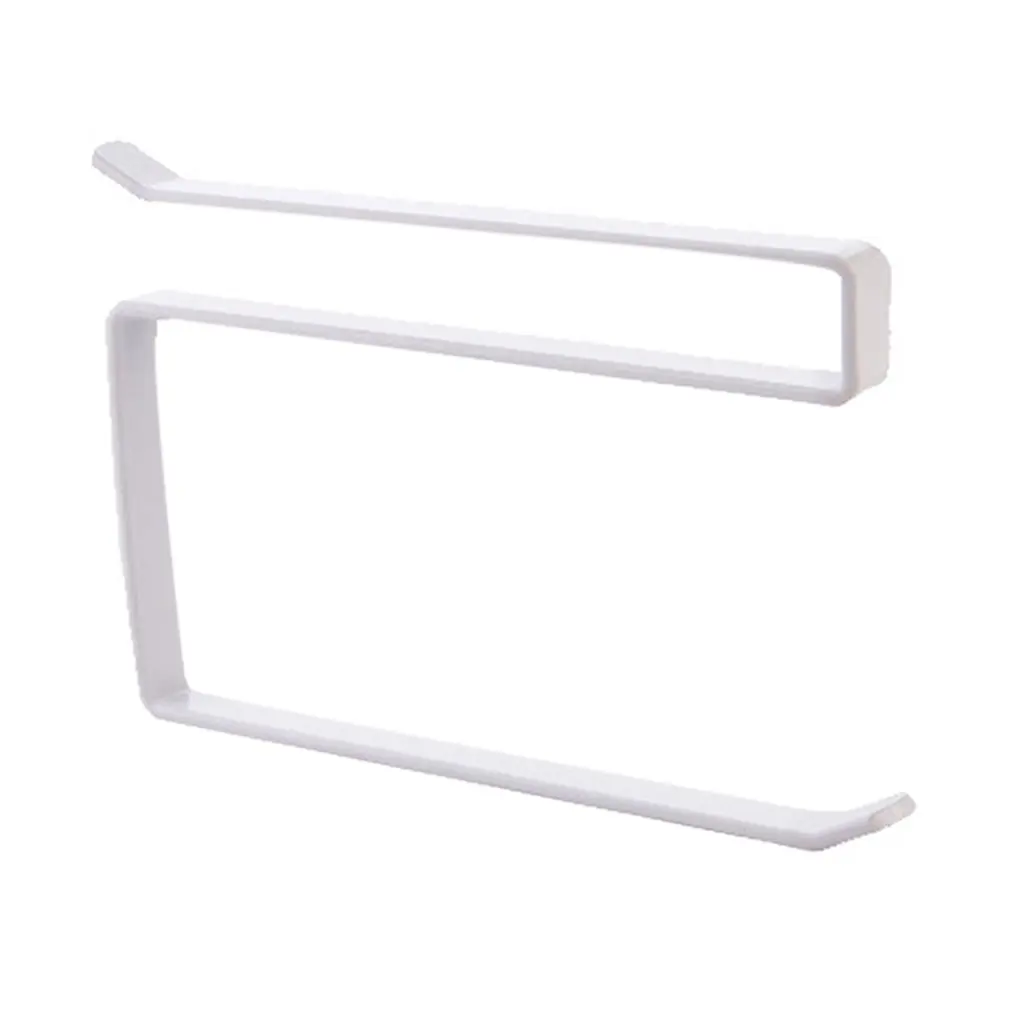 

Kitchen Paper Towel Rack Door Cabinet Hanging Free Punching Wrought Iron Cabinet Partition Layer Storage Rack Roll Holder