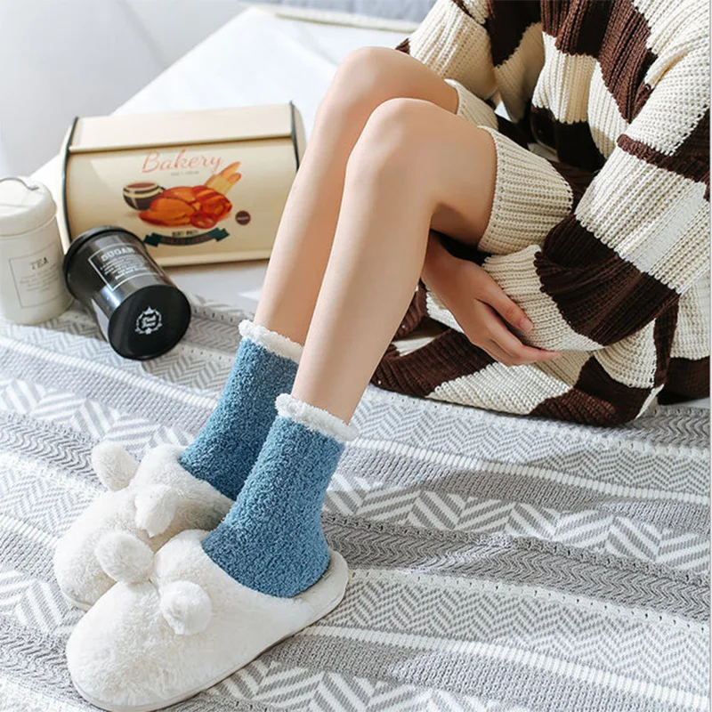 Luffy носки для женщин Calcetines Mujer Algodon Para Andar Por Casa Terciopelo утолщенные Kawaii повседневные