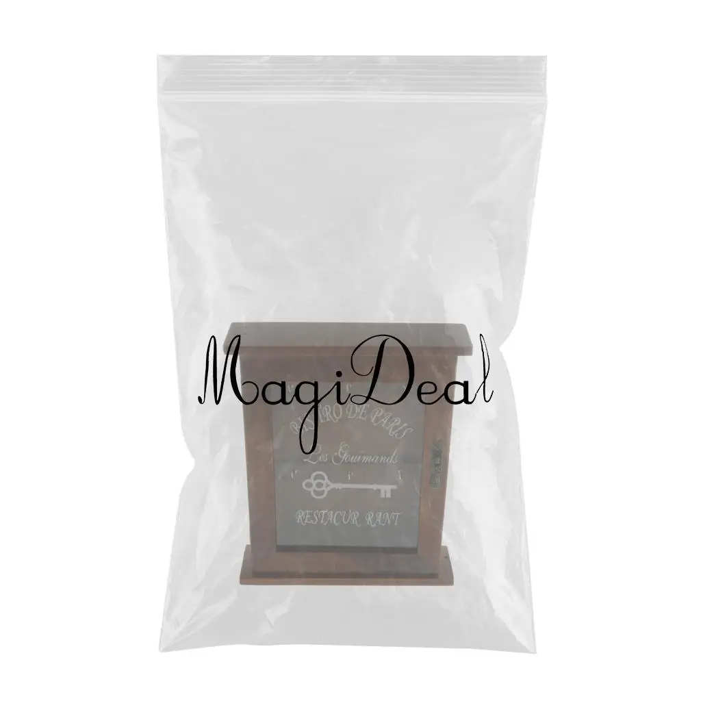 Pastoral Style Key Cabinet Wooden Key Holder Box Decorative Key Rack with 6 Hooks(Double Tier), 21x6x25cm. Pastoral Style Key Cabinet Wooden Key Holder Box Decorative Key Rack with 6 Hooks(Double Tier), 21x6x25cm.