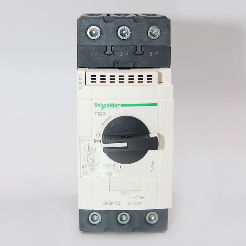 

Thermal magnetic protection motor breaker 3P 37-50A 400/415VAC 50KA knob control switch