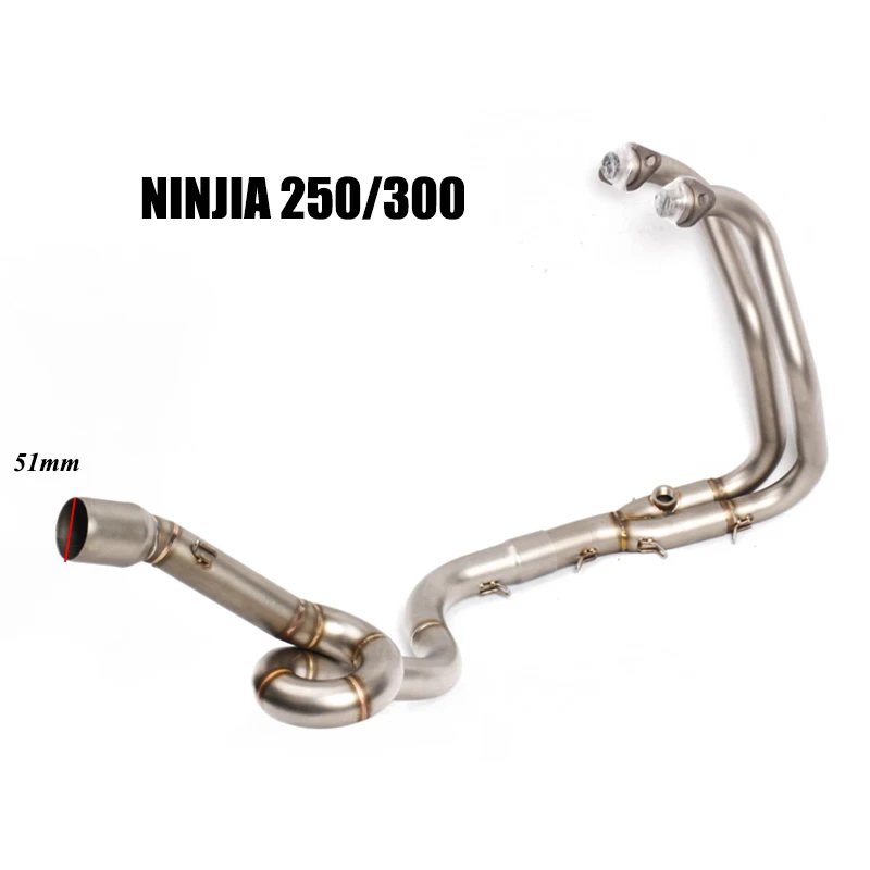 51mm Motorcycle Exhaust Front Link Pipe Slip on for Kawasaki Ninja 250/300 Z250/300 2012-2017 Escape Moto Modified Muffler Tube - Image 6