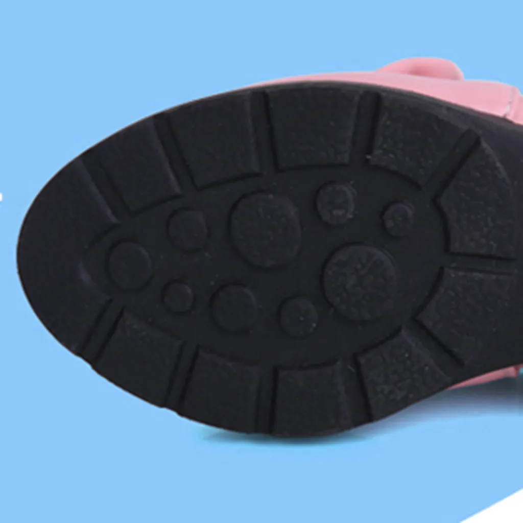 Модная детская обувь для маленьких девочек; однотонные кожаные туфли принцессы на плоской подошве с принтом в виде банта; красивые короткие тонкие ботинки; верхняя одежда