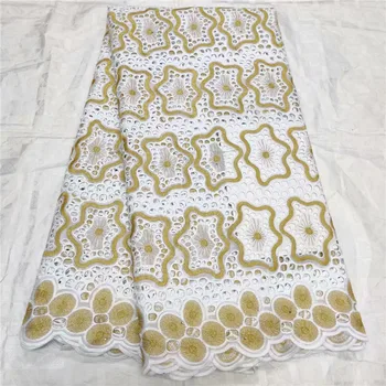 

Swiss Laces Fabrics 2019 High Quality African Laces Fabric ,Cotton Lace For Wedding Nigerian Tulle Lace Material 5yards