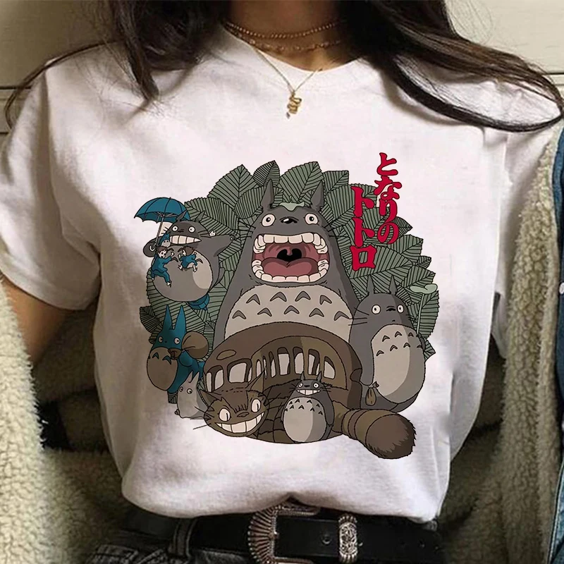 Hayao Miyazaki Studio Ghibli Totoro/Женские блузки с аниме принтом летняя повседневная рубашка