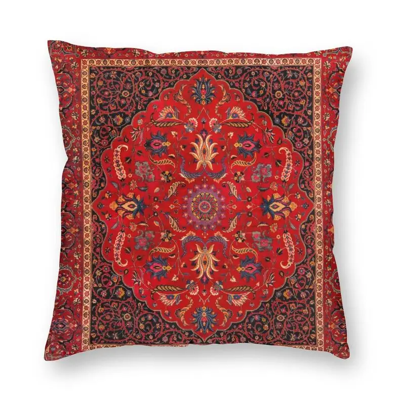 

Antique Persian Rug Square Pillow Cover Decoration Bohemian Ethnic Cushion Cover Throw Pillow for Car Double-sided Printing