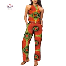 

Womens Two Piece Sets 2021 Woman Sets Of Clothes Sleeveless African Pants Suit Women Mid Wide Leg Pants Ankle-length WY245