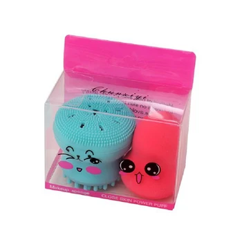 

Silicone Octopus Shape Face Wash Powder Puff Gourd Shape Cosmetic Puff Makeup Sponge Cleaning Pad Brush Pore Cleaner Exfoliator