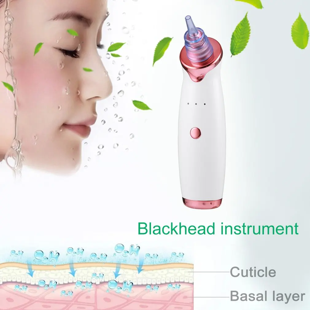Rechargeable Vacuum Blackhead Remover Facial Vacuum Pore Cleaner Nose