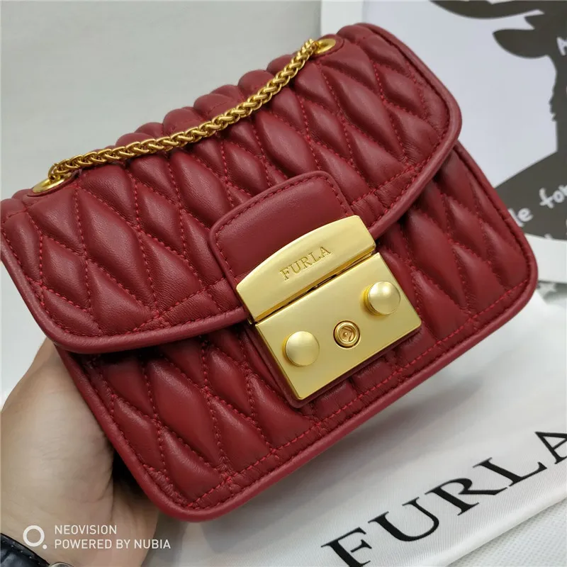 Высокое качество Китай красный цвет Furla Сумки, Новые поступления оригинальные FURLA женские сумки Размер 17 см x 14 см x 7 см горячая распродажа