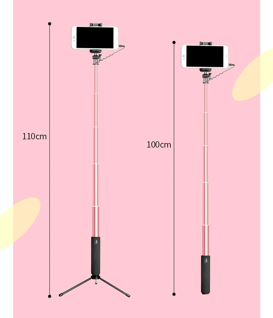Мобильный телефон Bluetooth селфи палка пульт дистанционного управления тренога для селфи настольная подставка зеркало, селфи-Палка для Xiaomi/huawei