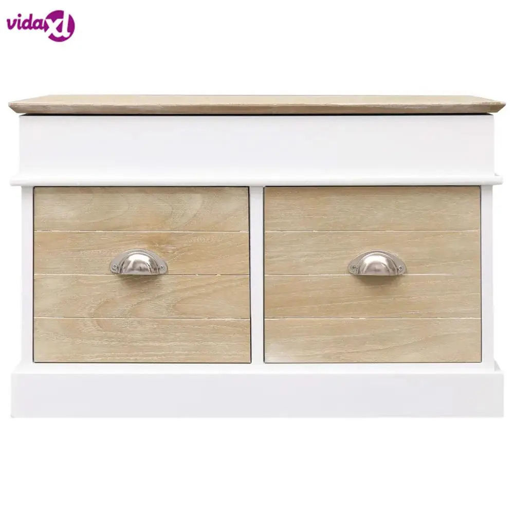 vidaXL taburete Entrance Bench Paulownia Wood Pouf Seat Storage Bench 70 X 35 X 45cm vidaXL taburete Entrance Bench Paulownia Wood Pouf Seat Storage Bench 70 X 35 X 45cm