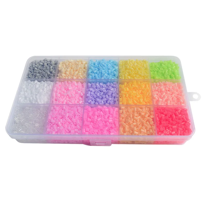15Grids 2.6mm Hama Beads Candy Plate Box Kid Hama Fuse Bead Set Diy3D Puzzles educational toys Handmade Gift children