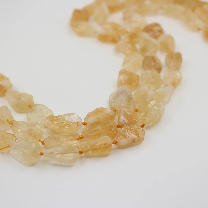 Natural Citrines Quartz Irrgular Nugget Loose Beads,Yellow Crystal loose Beads Used for Necklace/Bracelet/Earring Jewelry Making