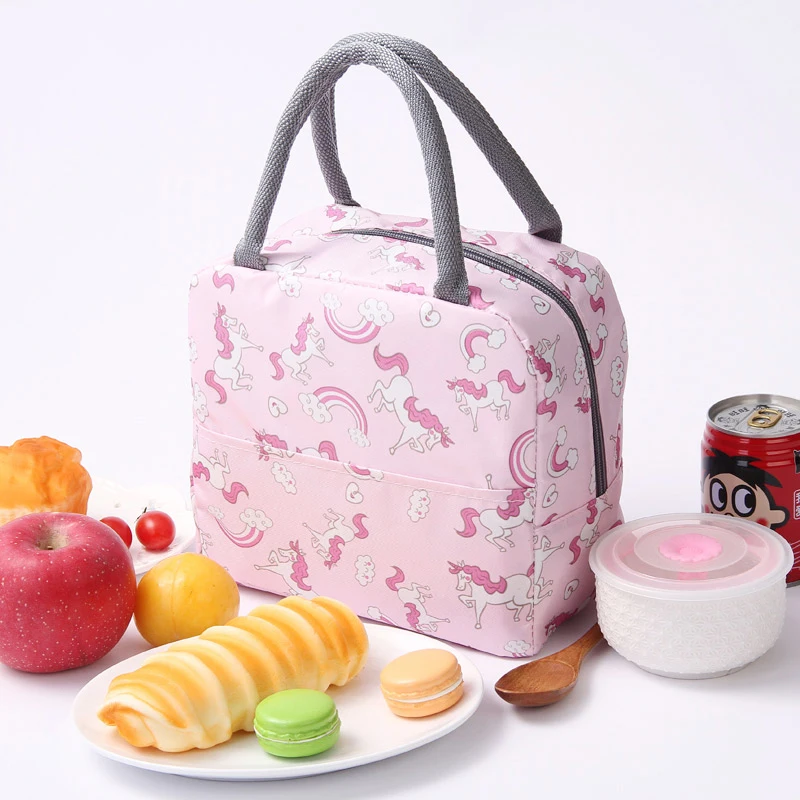 Fashion Pattern Cooler Lunch Bag Insulated Thermal Food Portable Lunch Box Functional Food Picnic Lunch Bags For Women Kids 4