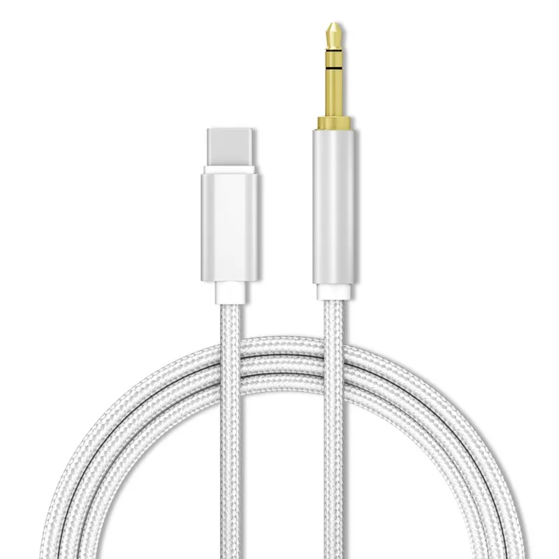 1 м USB Tpye C до 3,5 мм AUX кабель type-C/для Iphone male до 3,5 мм разъем Мужской автомобиль AUX аудио адаптер для Lightning AUX кабель