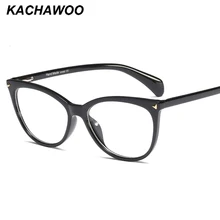 Kachawoo кошачий глаз очки оправы для женщин заклепки Стиль Черный Красный модные очки Оптические Дамы Рецепт весна шарнир