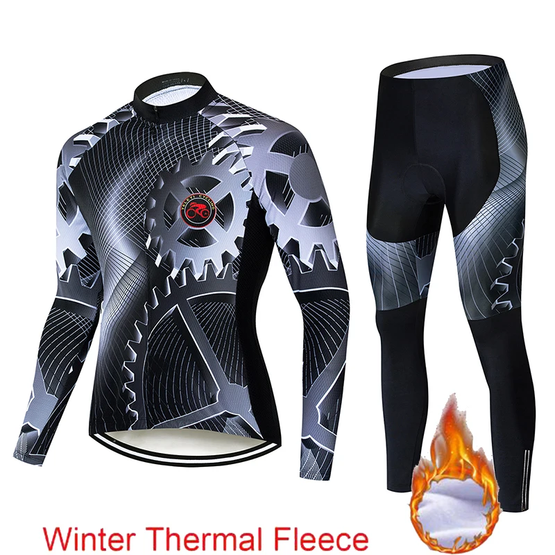cycling set 14 Команда teleyi Велоспорт Джерси 5D велосипед брюки набор Ropa Ciclismo мужские зимние термо флис pro трикотаж для велосипедистов Майо Одежда - Цвет: cycling set 14