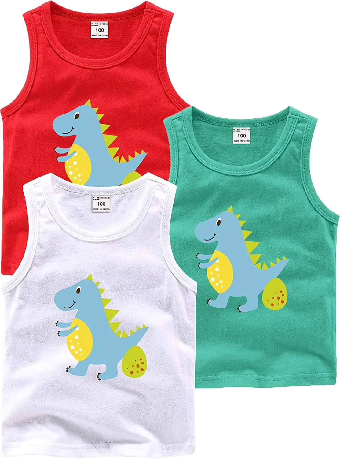 Tops Boys Girls Toddler Boys' 3-Pack Tank Tops Summer Graphic Crewneck Cotton Casual Tank Tops Boys Sleeveless Vest For 2-8 Years kid t shirt designs