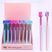 1 шт. Алмазная головка кристальная шариковая чернильная ручка концертная гелевая ручка с креативным дизайном канцелярские товары студенческий подарок школьные офисные принадлежности для письма