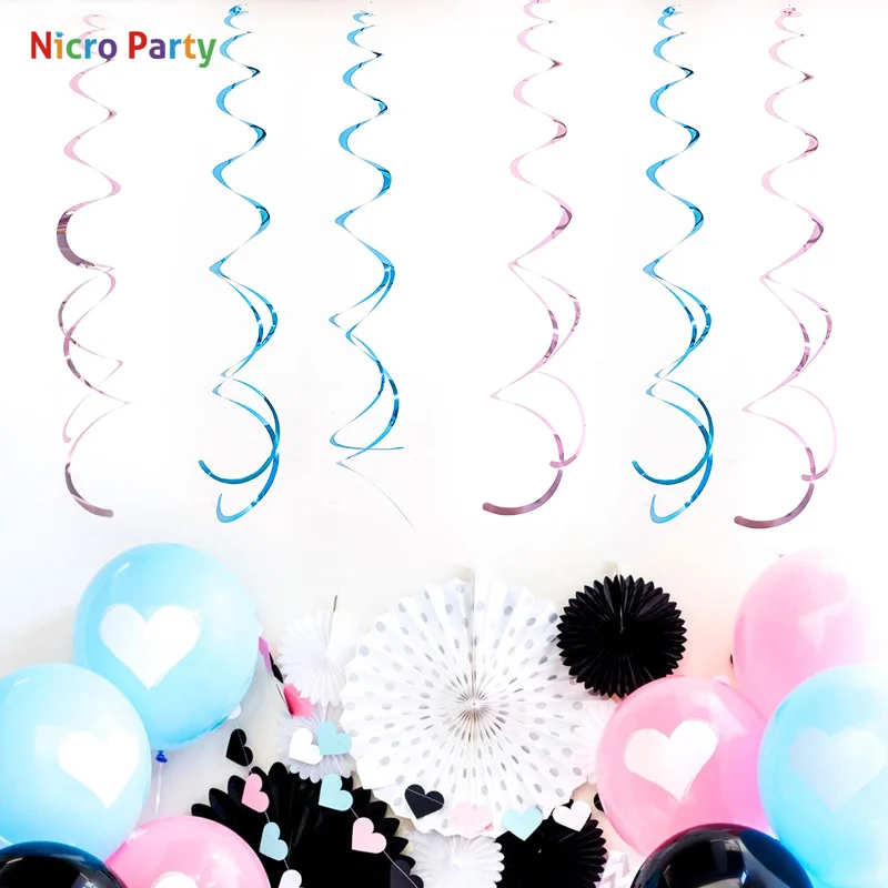 Nicro 6 шт/лот спиральная тканевая подвесная гирлянда с кисточками для свадьбы, дня рождения, Рождества, Хэллоуина, вечерние украшения# Tas25