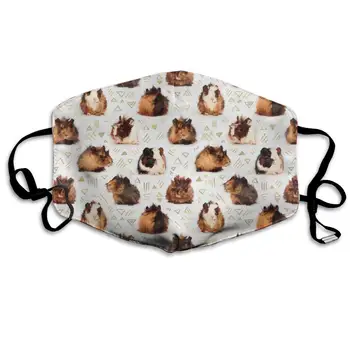 

NiYoung Women Men Teens Washable Reusable Face Masks with Elastic Ear Loop, Anti Dust Pollution Face Mask (Guinea Pigs)