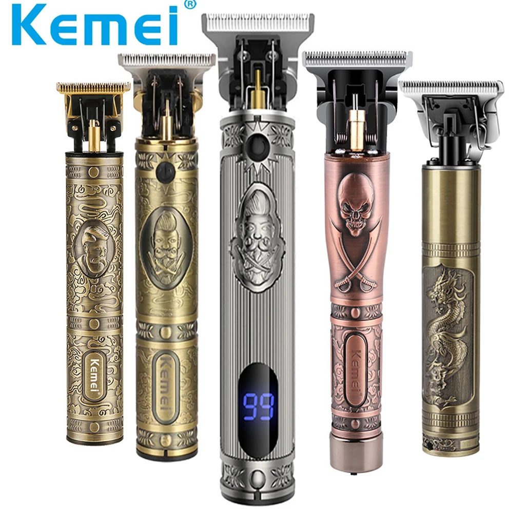 Kemei профессиональный мужской триммер электрическая машинка для стрижки бороды