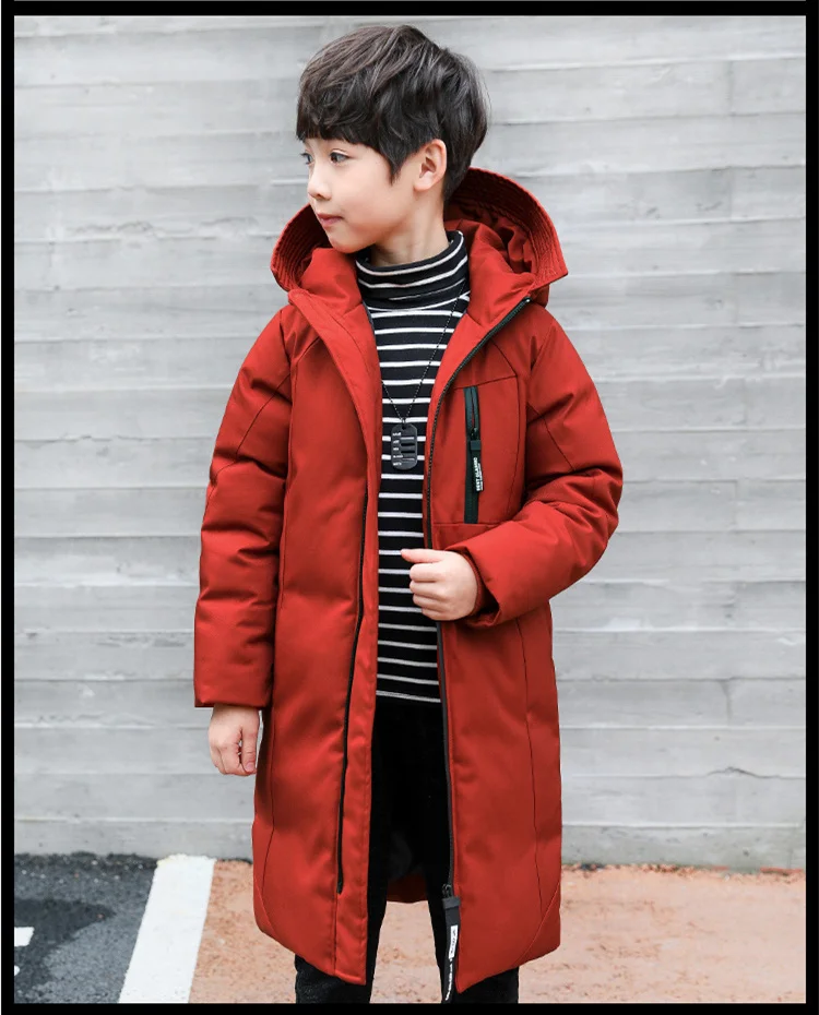 Детские зимние Пуховые хлопковые куртки для мальчиков, одежда Зимний комбинезон, детская Водонепроницаемая парка, теплое утепленное пальто, Подростковая верхняя одежда, одежда
