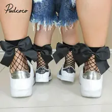 1 пара, сетчатые носки для маленьких девочек, винтажные короткие кружевные носки в сеточку с бантиком и сеткой, модные летние носки, распродажа, один размер